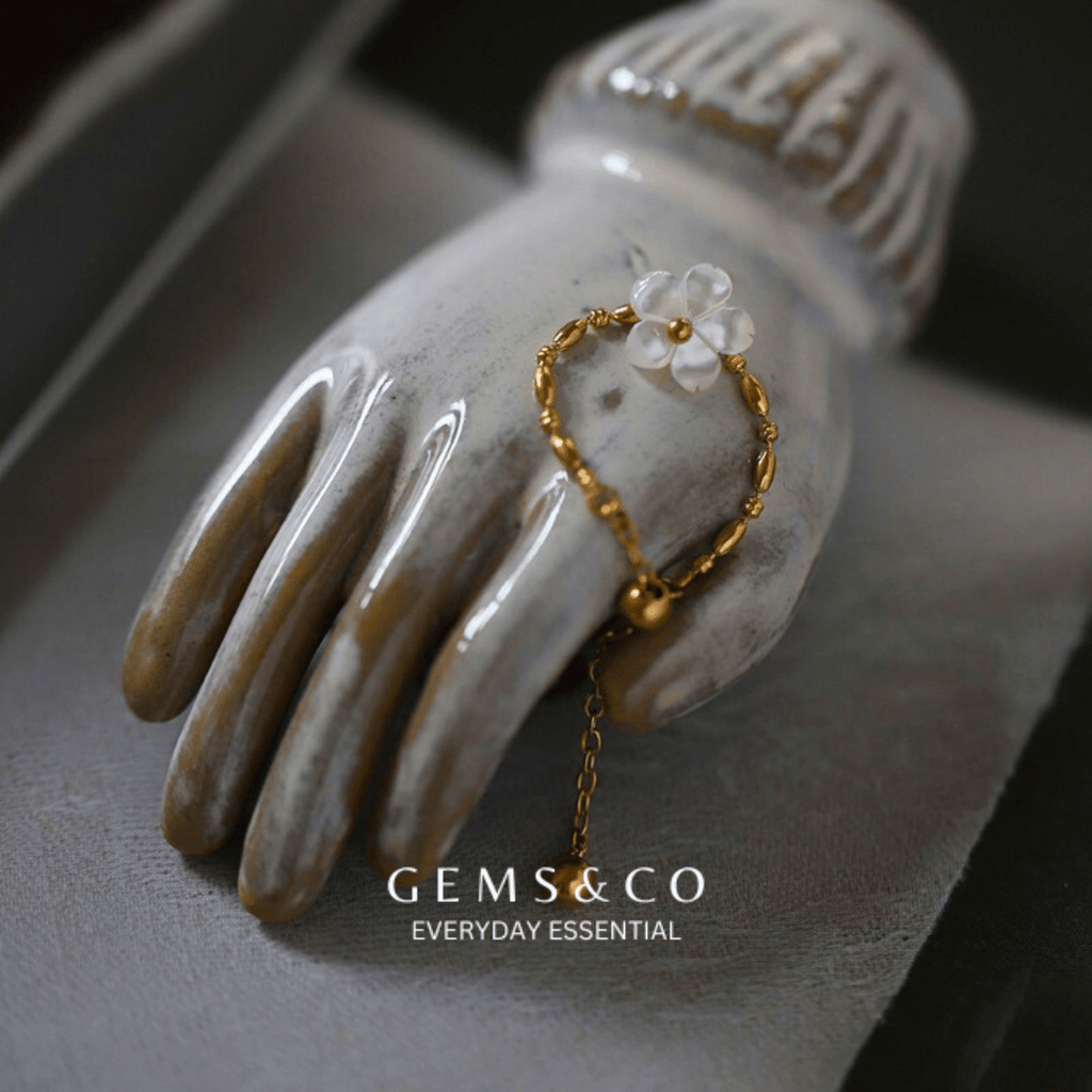 CHAIN FLOREL RING (Adjustable)