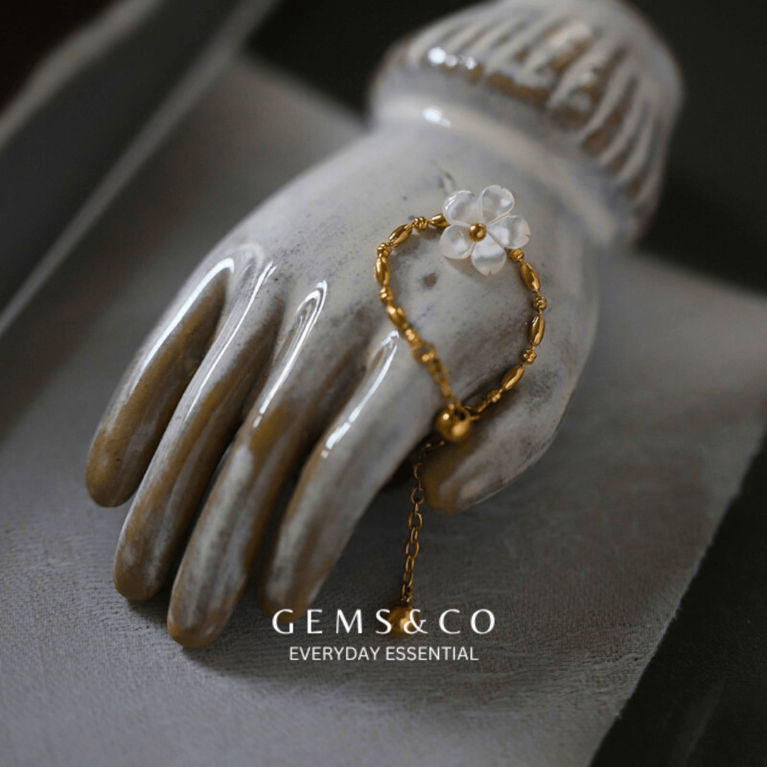 CHAIN FLOREL RING (Adjustable)