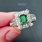 Emerald Cubic Ring