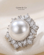 Pearl Halo Stud Earrings