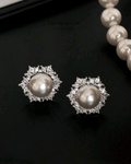 Pearl Halo Stud Earrings