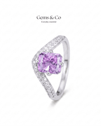 Celestia Radiance Ring – Lilac CZ| Adjustable