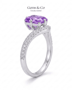 Celestia Radiance Ring – Lilac CZ| Adjustable