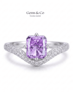 Celestia Radiance Ring – Lilac CZ| Adjustable