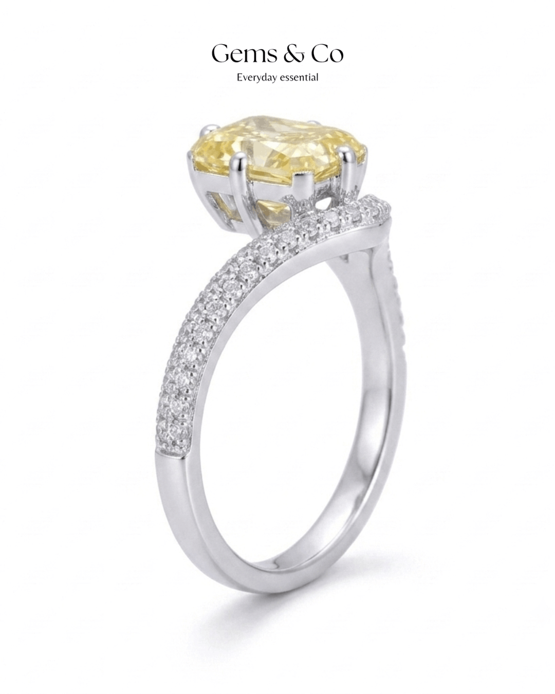 Celestia Radiance Ring – Yellow CZ| Adjustable