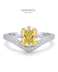 Celestia Radiance Ring – Yellow CZ| Adjustable