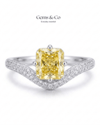 Celestia Radiance Ring – Yellow CZ| Adjustable