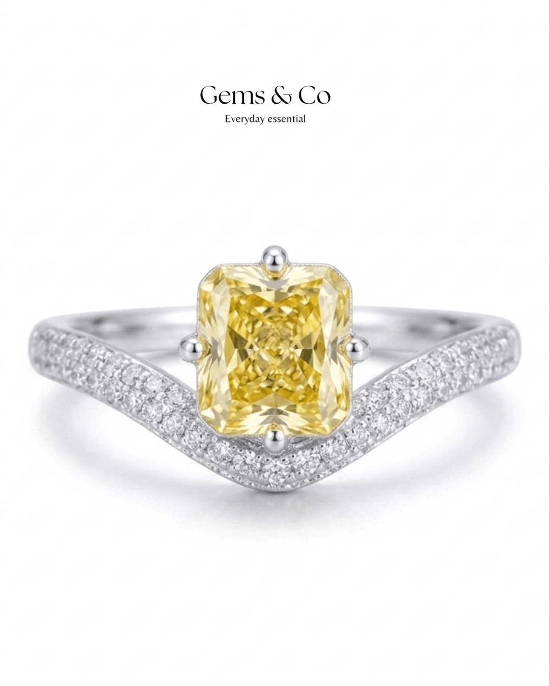 Celestia Radiance Ring – Yellow CZ| Adjustable