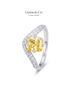 Celestia Radiance Ring – Yellow CZ| Adjustable