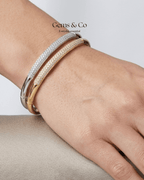 Gold Pavé Crystal Bangle Bracelet