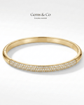 Gold Pavé Crystal Bangle Bracelet
