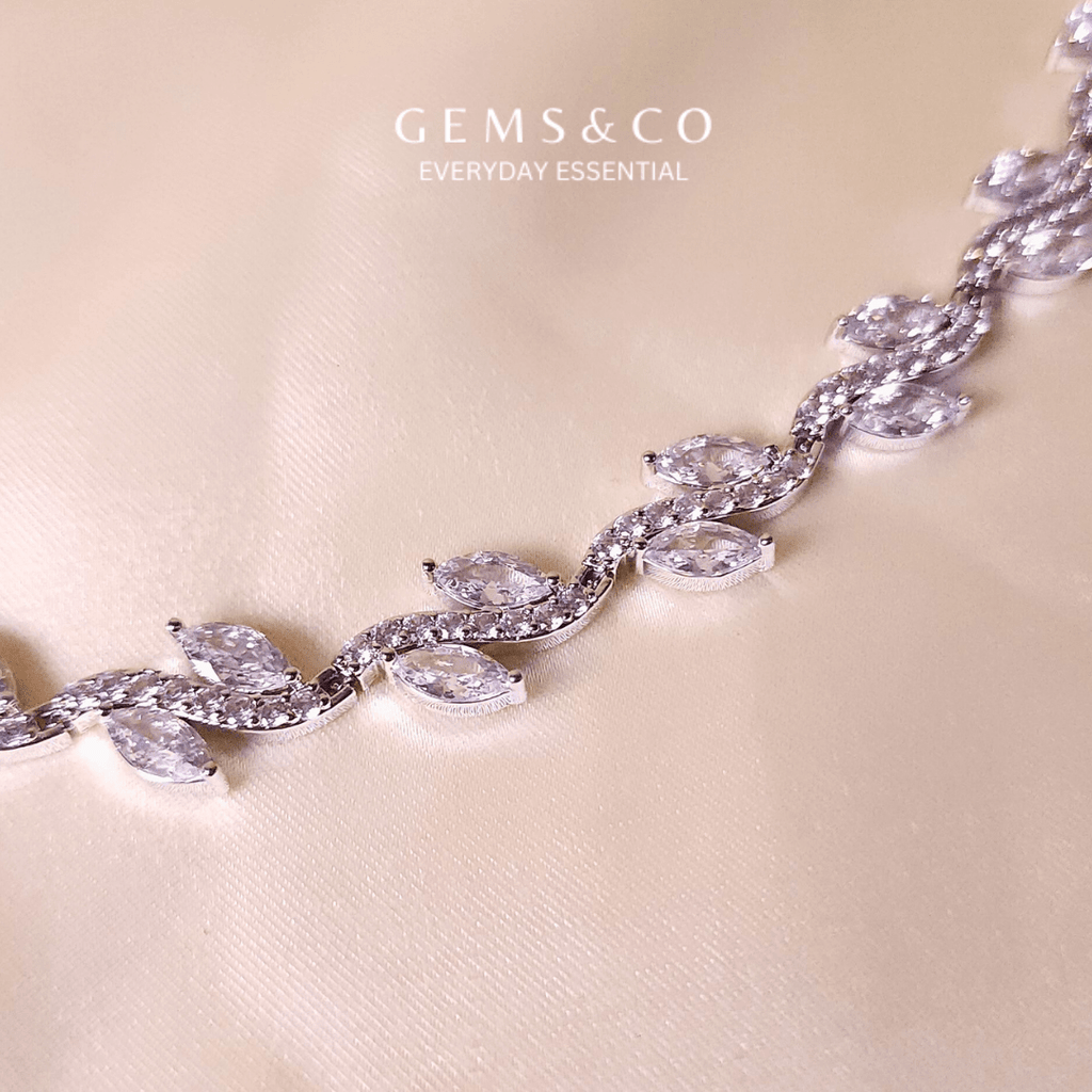 Leaf Zirconia Braclet
