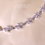 Leaf Zirconia Braclet