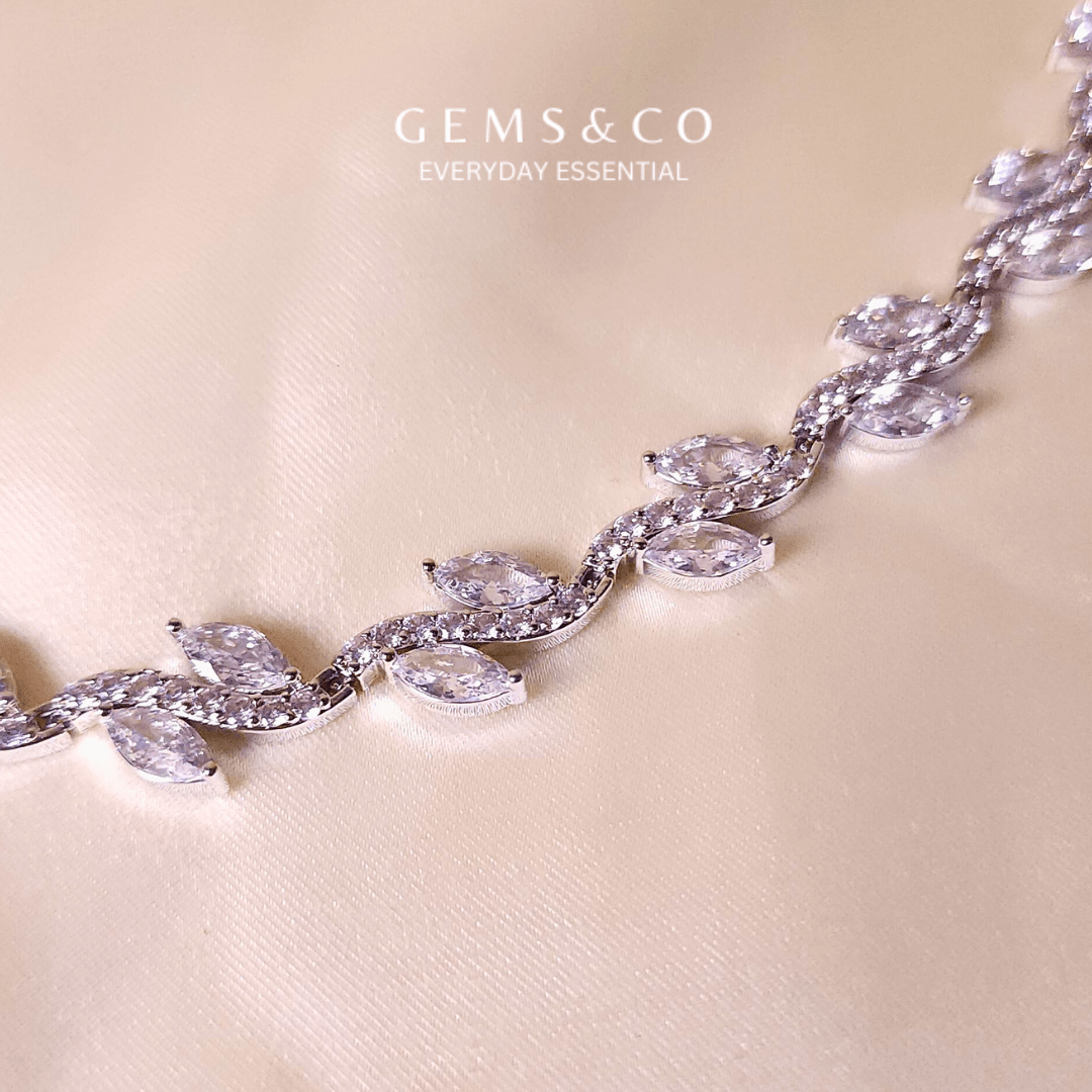 Leaf Zirconia Braclet