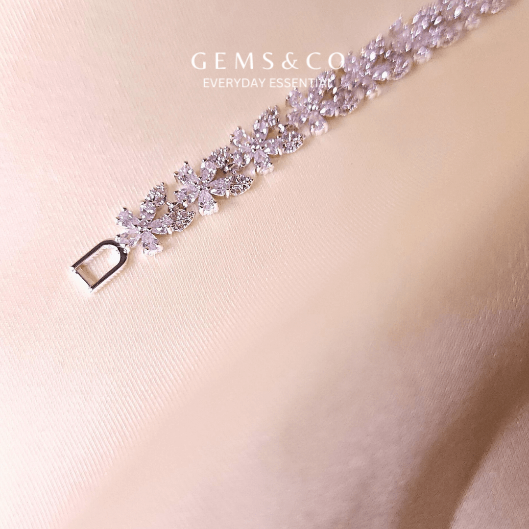 CZ Bloom Bracelet-Silver