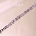 CZ Bloom Bracelet-Silver