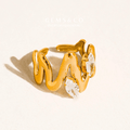 Elysian Wave Adjustable Ring