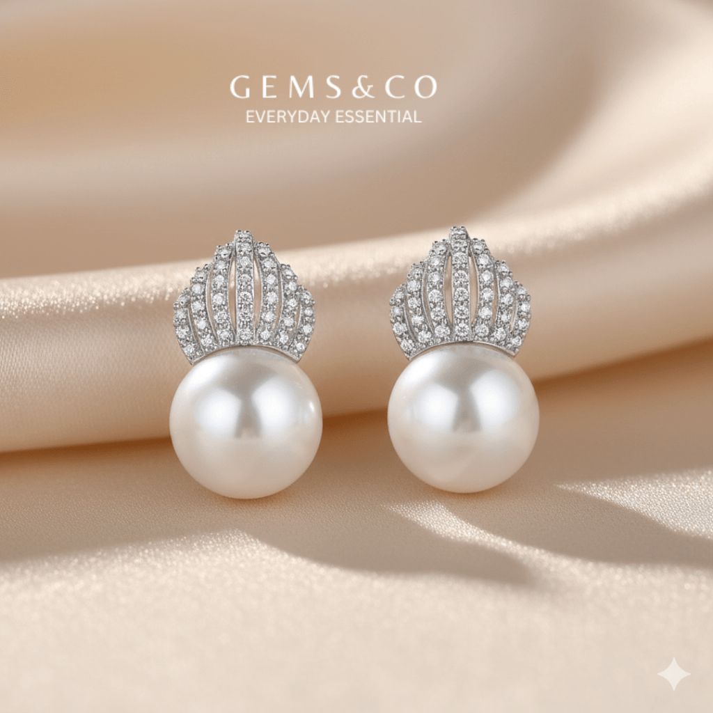 Shell Pearl Studs