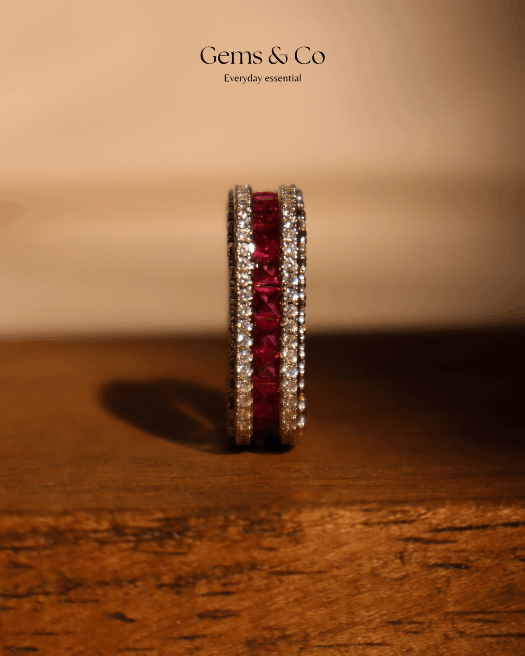 Ruby Radiance Eternity Zircon Band