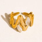 Elysian Wave Adjustable Ring