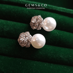 Camellia Pearl Drop Earrings