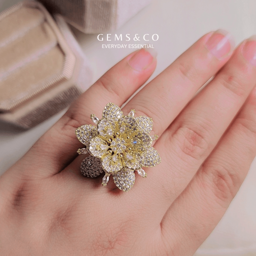 Florel Statement Adjustable Ring