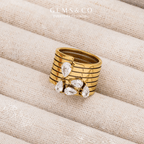 Nova Stack Gold Ring