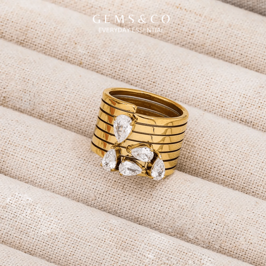 Nova Stack Gold Ring