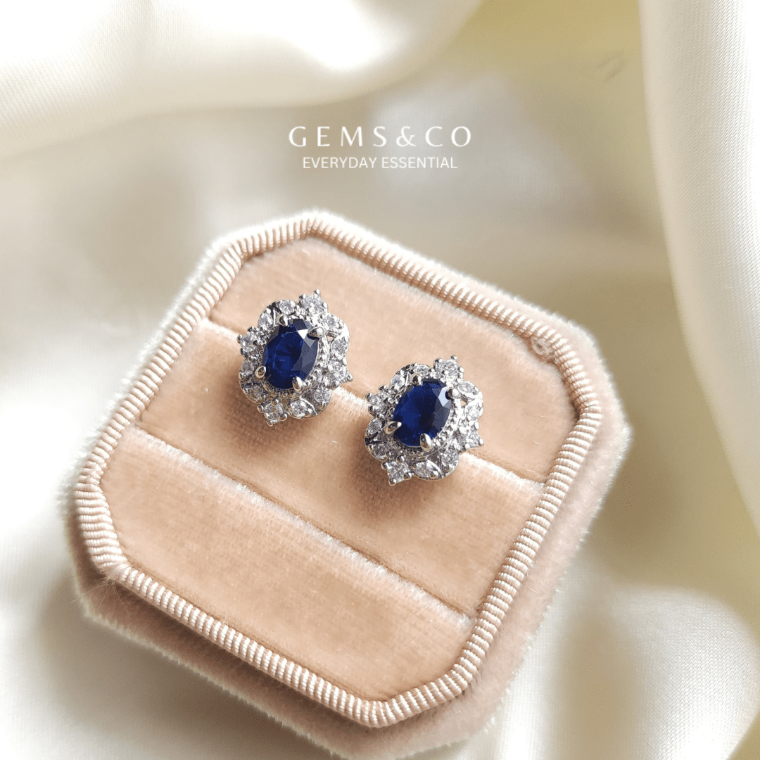 "Blissful Blue Pop Studs"