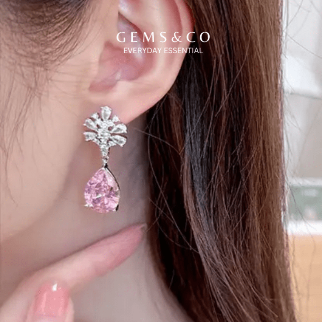 Pink Glimmer Earrings