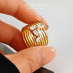 Nova Stack Gold Ring