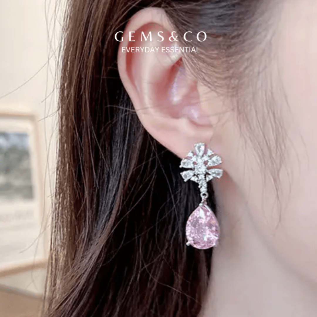 Pink Glimmer Earrings