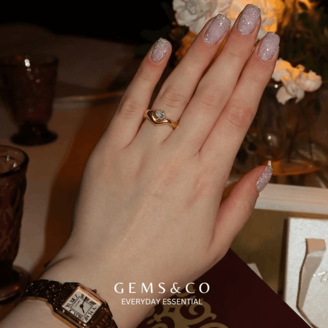 Dainty Flow Crystal Ring