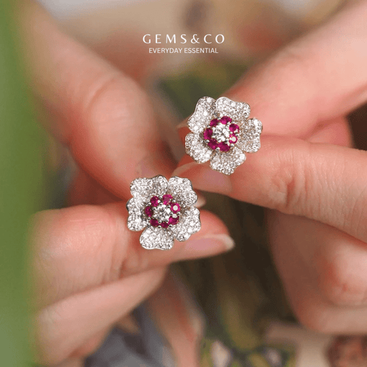 Rose Zircon Studs