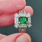 Emerald Cubic Ring