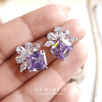 Lilac Bloom Zircon Stud