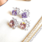 Lilac Bloom Zircon Stud