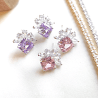 Pink Bloom Zircon Stud