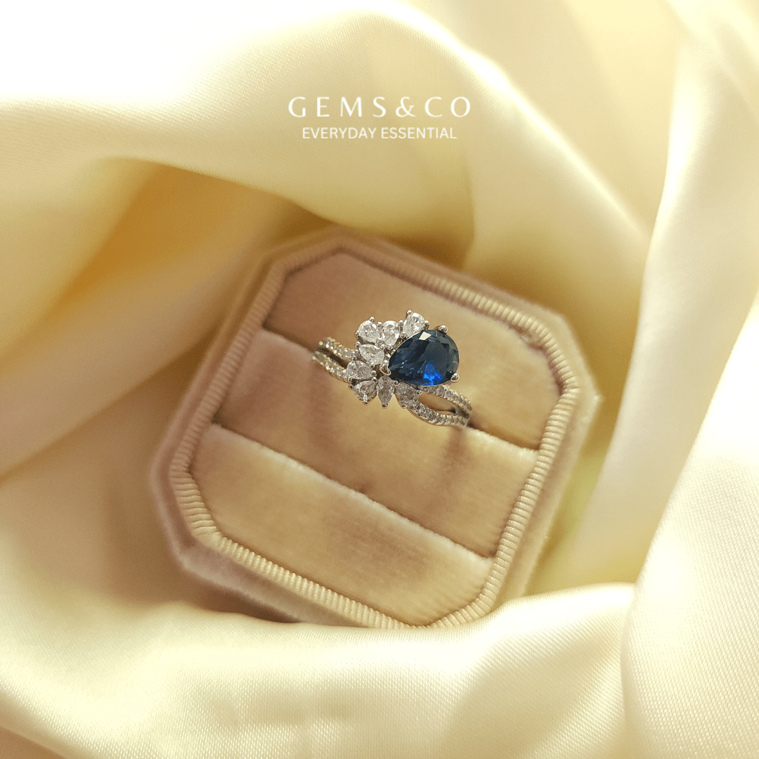 Cosmic Blue Zircon Ring