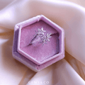 Spark CZ Ring –(Adjustable) Rhodium Silver