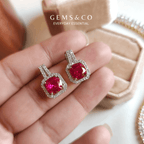 Ruby Royale Zircon Studs