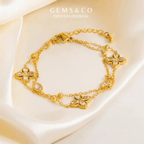 Petal Glow Gold Braclet