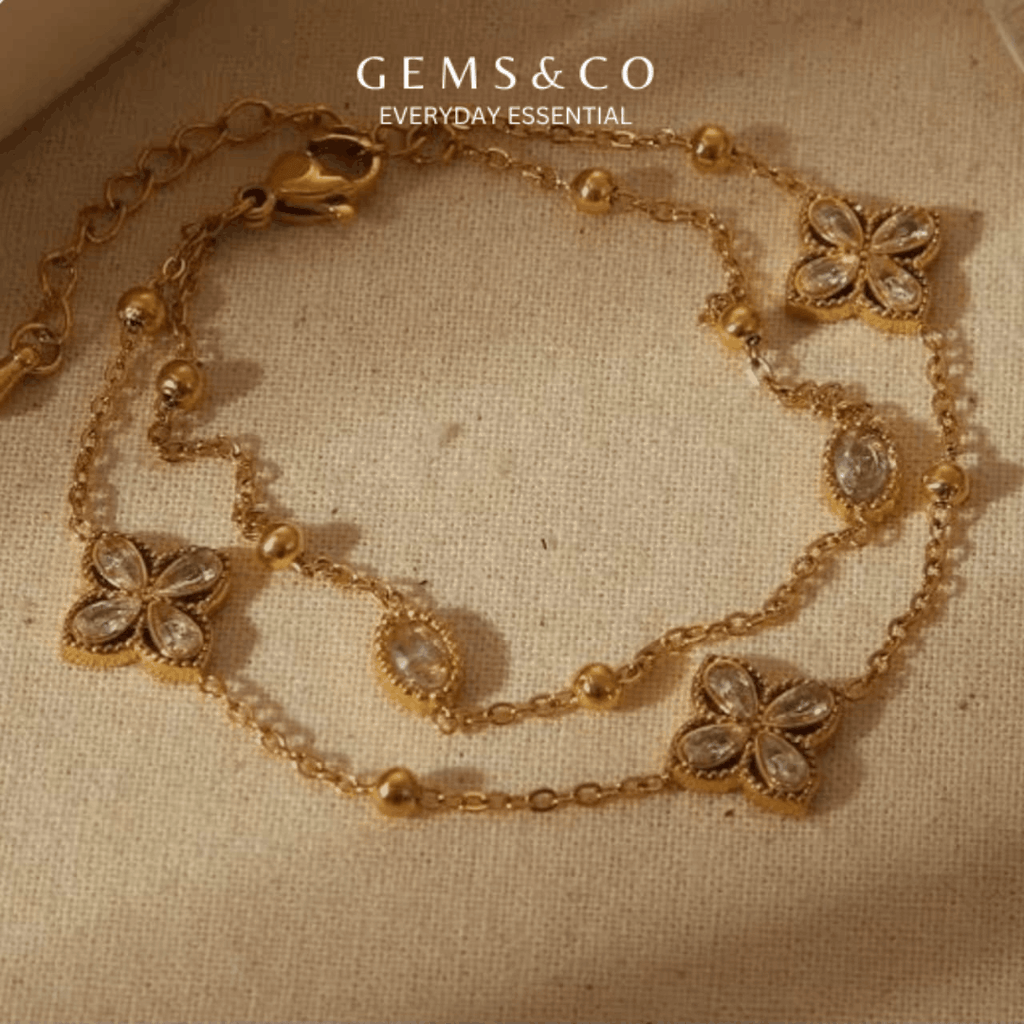 Petal Glow Gold Braclet