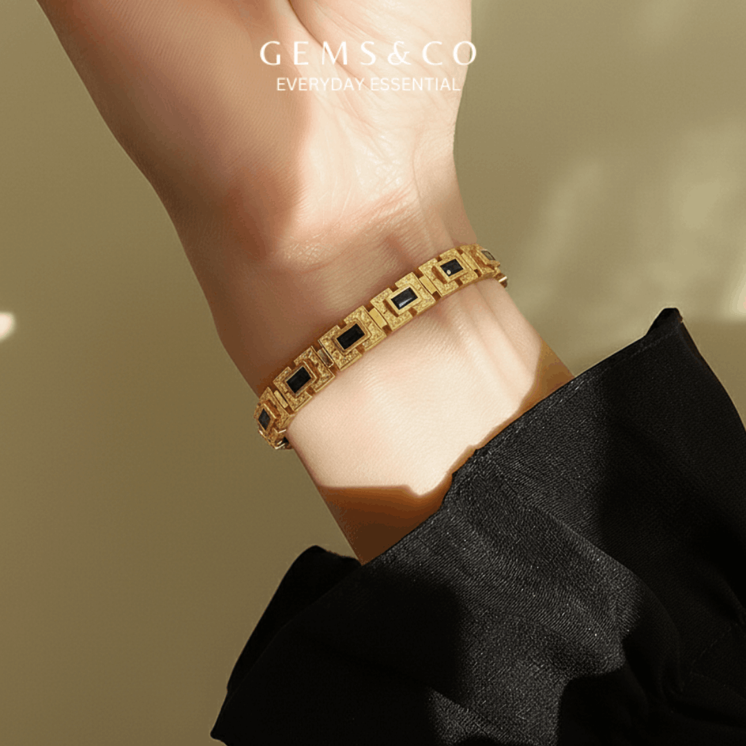 Noir Luxe Link Bracelet