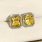 Yellow Square Studs