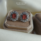 Ruby Blossom Earstuds