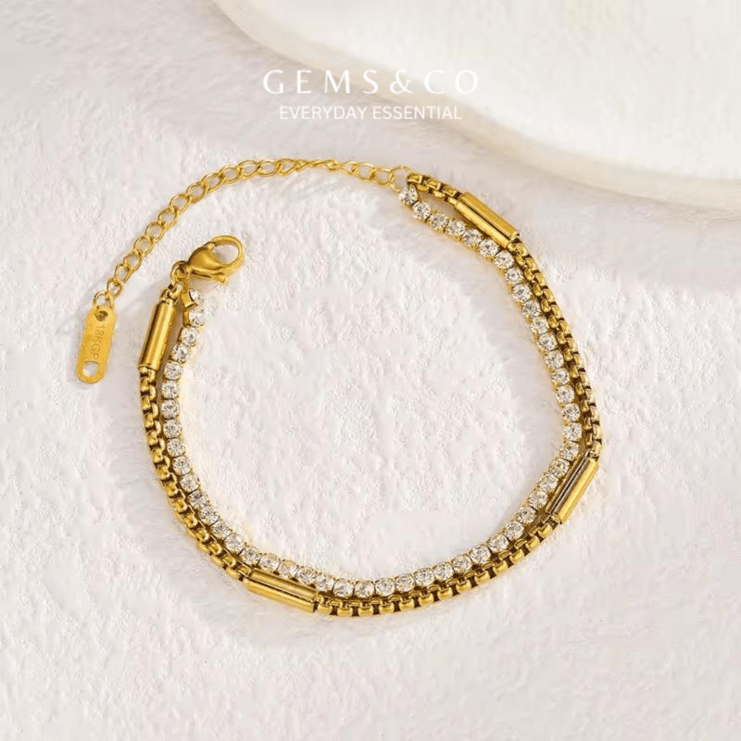 Double Layer Chain Braclet