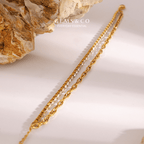 Double Layer Chain Braclet