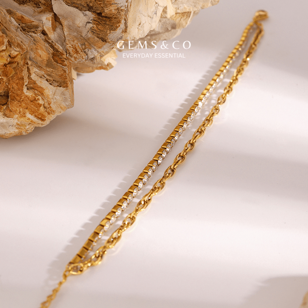 Double Layer Chain Braclet
