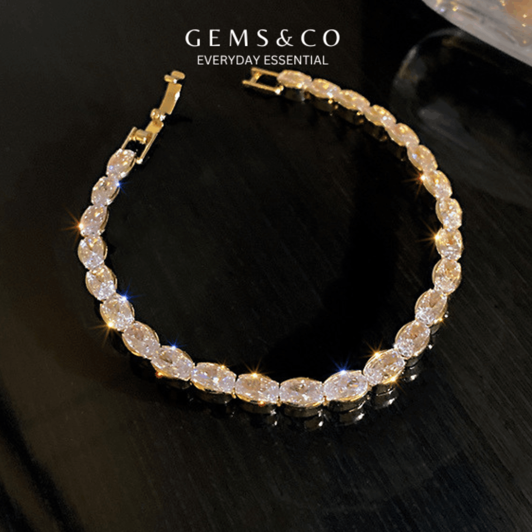Oval Crystal Braclet